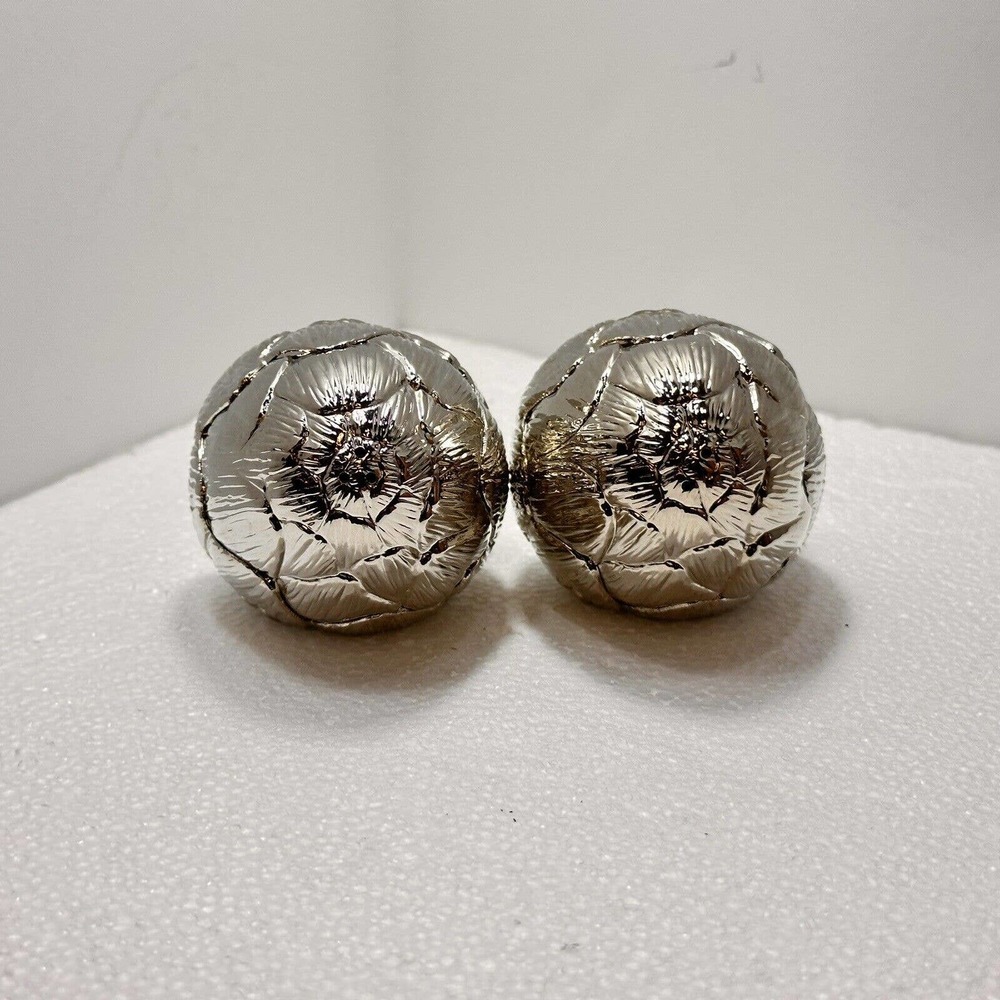 Godinger Silver Art Co Ltd Artichoke Salt And Pepper Shakers￼ New No Box